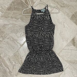 Veronica M Black and White Mini Dress